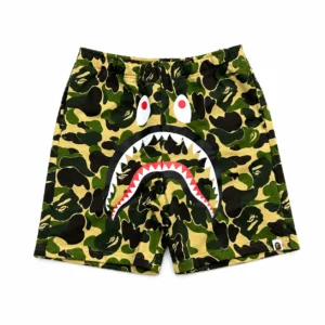 BAPE ABC Camo Shark Sweat Shorts Green