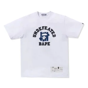 BAPE x Undefeated College Tee White