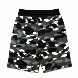BAPE ABC Camo Shark Sweat Shorts Grey Camo Grey