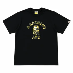 BAPE 1st Camo College Tee Yellow Black