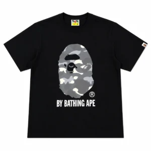 BAPE Black Snow Camo By Bathing Ape Tee Black