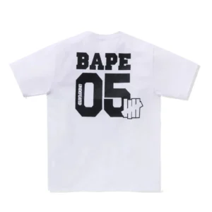 BAPE x Undefeated College Tee White